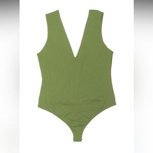 Intimately by Free People Green V-Neck Bodysuit